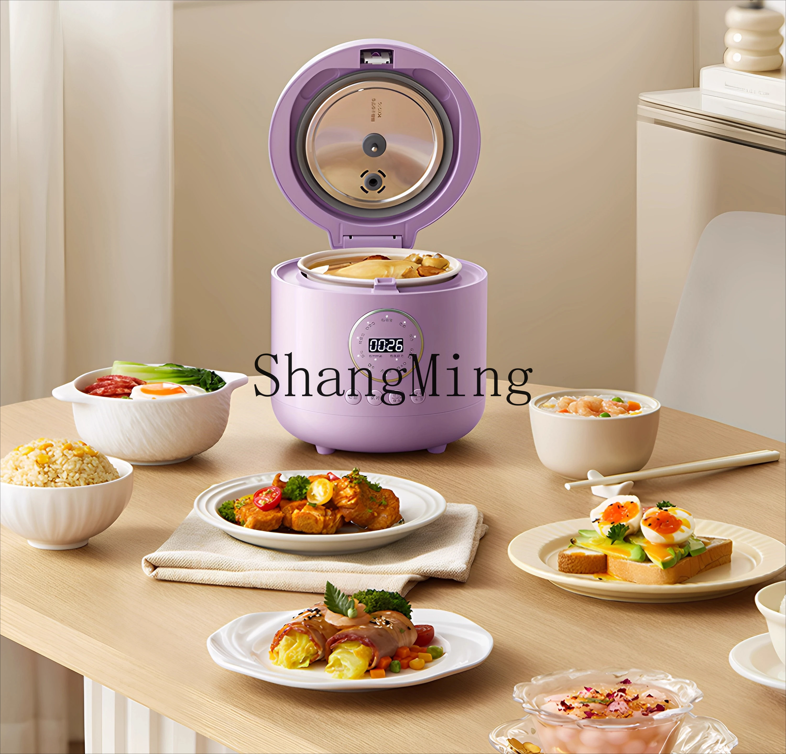 SM طباخ صحي متعدد الوظائف سهل التشغيل جهاز طهي الأرز الصغير ماكينة طهي منزلية جديدة
