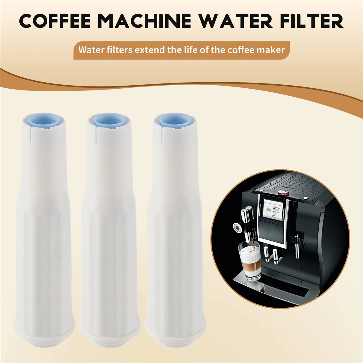 N89R 3 pezzi per Jura Impressa Z5 Z6 E9 J5 F60 S7 S9 Sostituisci il filtro dell'acqua