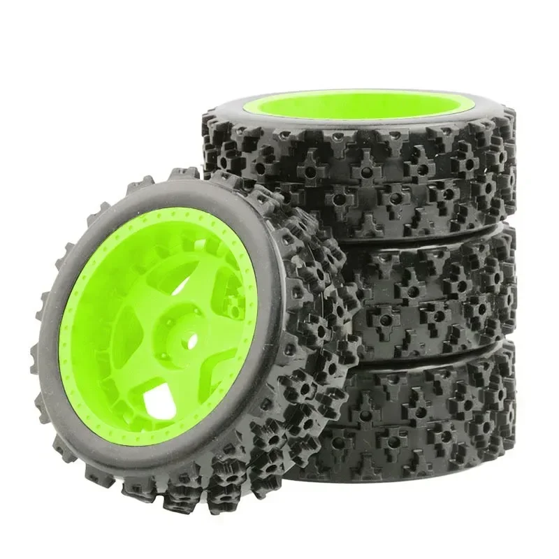 Modelo de coche RC 1/10, neumático plano para carreras de carretera, agarre fuerte y resistente al desgaste, buje de nailon de 70MM para WLtoys 144001 144002 MJX 1620