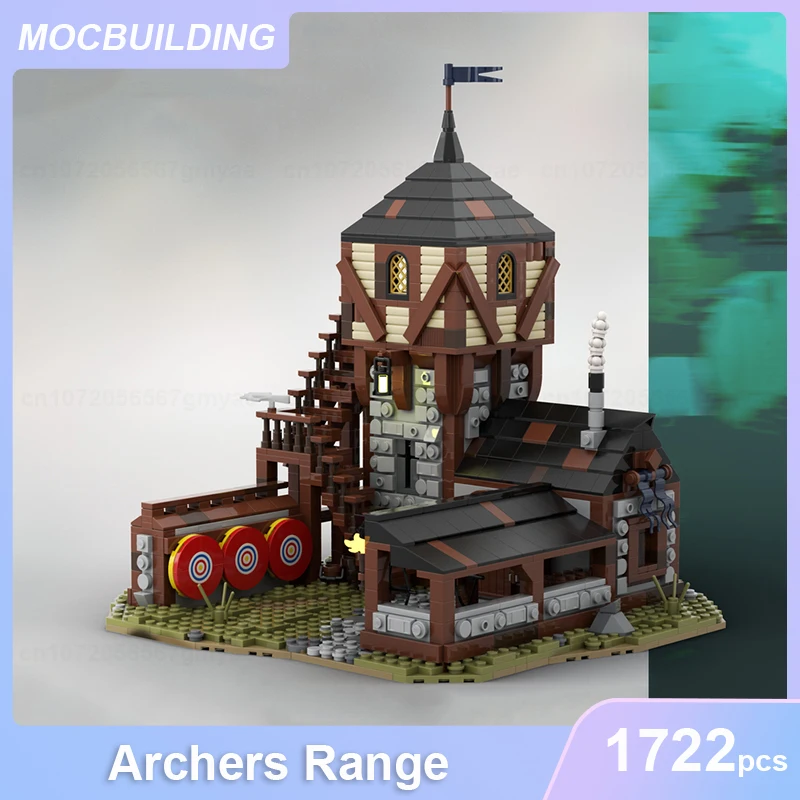 Archers medievali gamma modello MOC Building Blocks fai da te assemblare mattoni castello architettura Display raccogliere giocattoli di natale regali 1722 pezzi