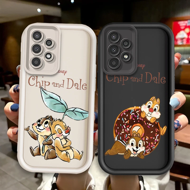 Disney Chip And Dale Cute For Samsung A73 A71 A54 A53 A52 A51 A33 A32 A21S A14 A13 A12 A03 A04 A05 5G Eye Ladder Back