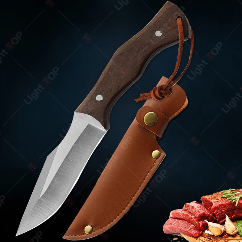 Forged Boning Knife Stainless Steel Kitchen Knife Meat Cleaver Fruit Slicing Knife Butcher Cleaver Knife Kitchen Accessories