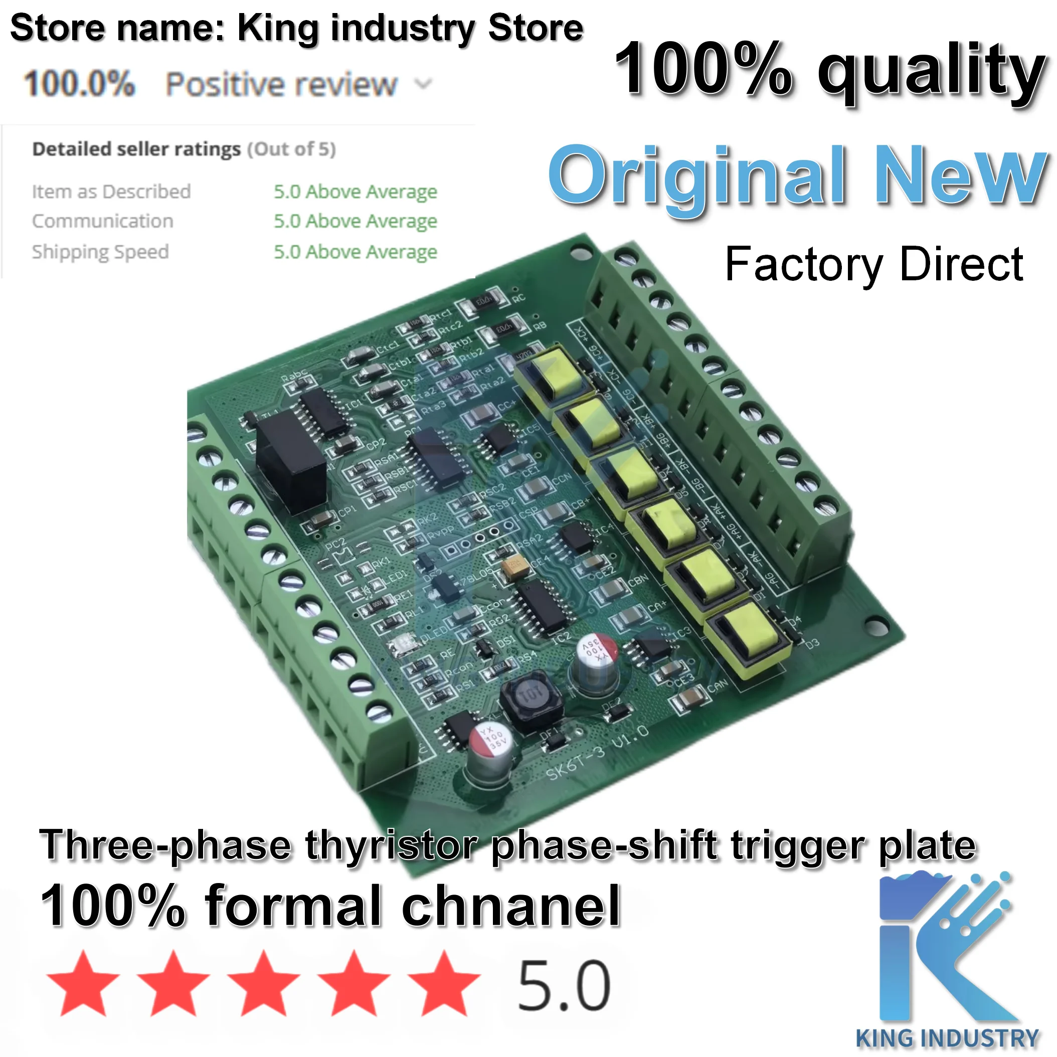 （1PCS）100% NEW Three-phase phase-shift trigger board, thyristor regulator