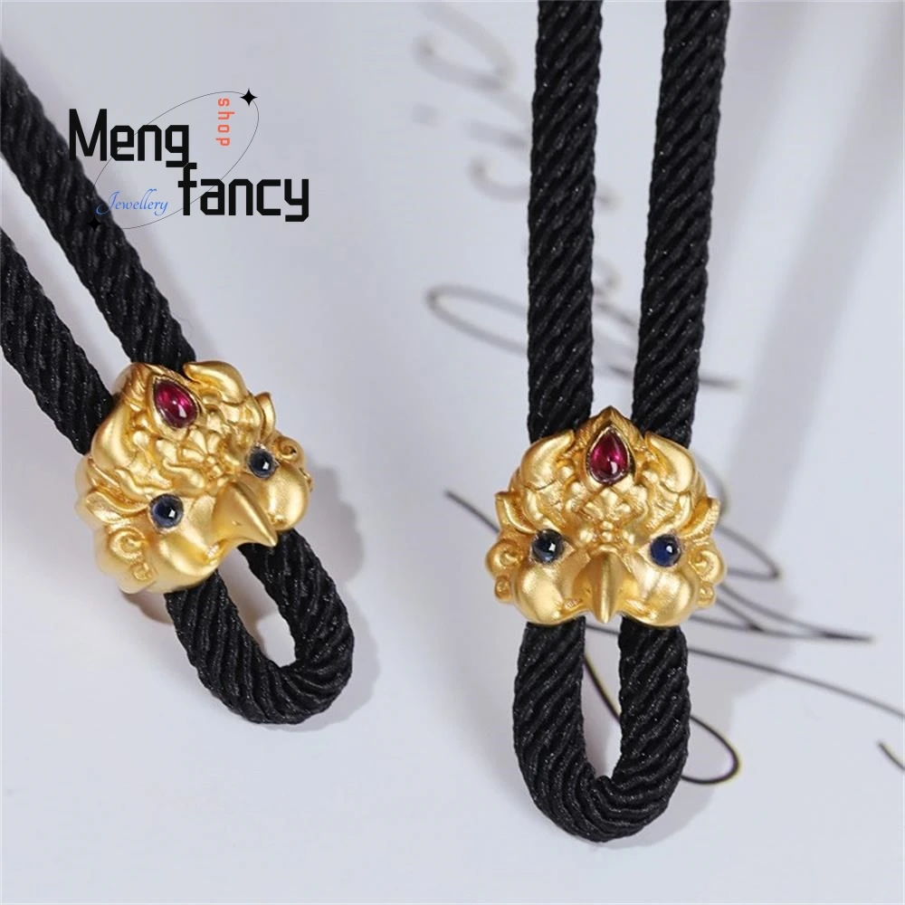 New Thai Silver Universal High Cargo Rope Goddess of Mercy Gold Wing Bird Jewelry Pendant Luxury Quality Jewelry Holiday Gifts