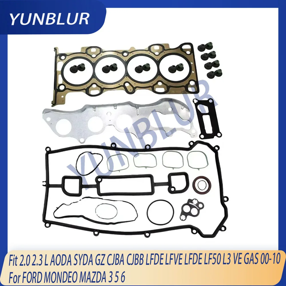 Engine Part Full Gasket Kit Fit 2.0 2.3 L AODA SYDA GZ CJBA CJBB LFDE LFVE LFDE LF50 L3 VE GAS 00-10 For FORD MONDEO MAZDA 3 5 6
