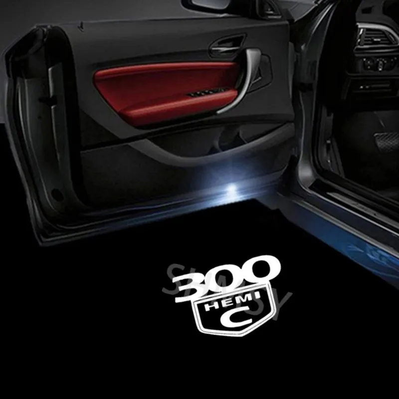 Bombilla LED para luces de puerta de coche, proyector de bienvenida, lámpara de sombra fantasma de cortesía para Chrysler 200 300 300C Sebring Lancia Thema, accesorios