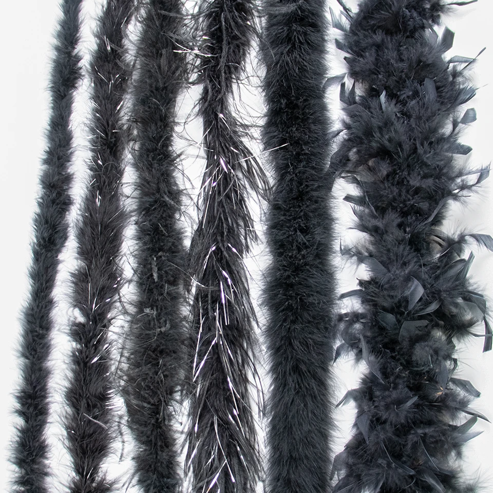 Boa De Plumes 2m - Écharpe Plumes Marabout Moelleuse Pour Costume, Carnaval, Noël - Couleurs Variées