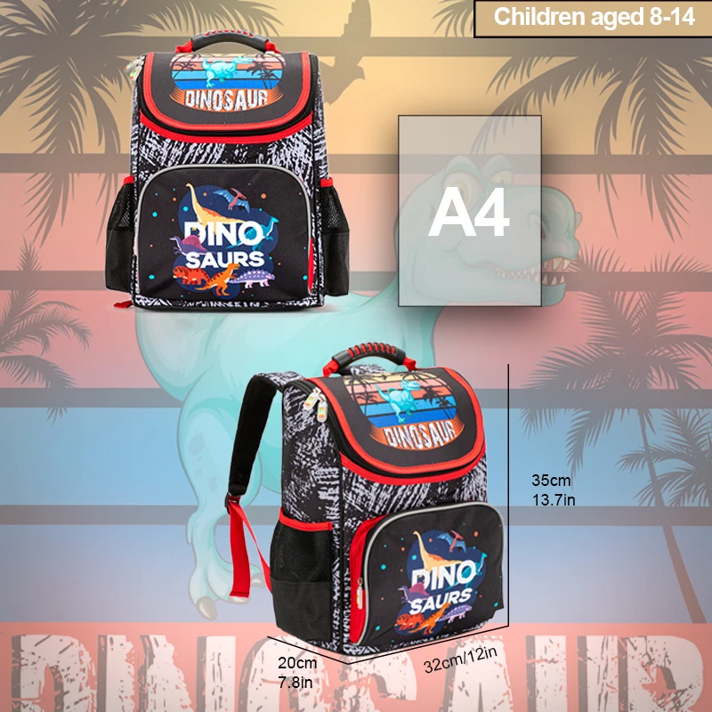 Cartoon Astronaut Shark Style Design School Bag Large Capacity Multipurpose Kid Travel Bag