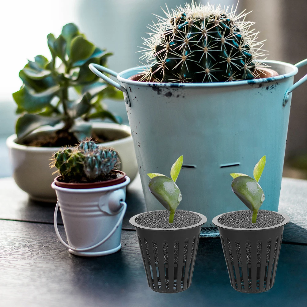 

12 Pcs Hydroponic Growing Blue Cups Hydroponics Bucket Net Pot Plastic Pots Container