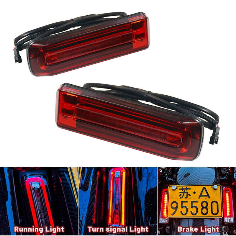 Motorcycle Parts Filler Panel Brake Tail Lights LED Inserts Saddlebag Lamp for Harley Touring 2014-later FLHTCU FLHTCUL FLTRU