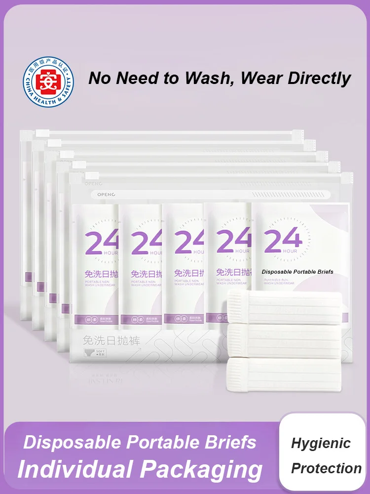 C-Section Disposable Underwear for Women, Medical Sterile Cotton Postpartum Panties, Mid Rise Individually Wrapped Pack