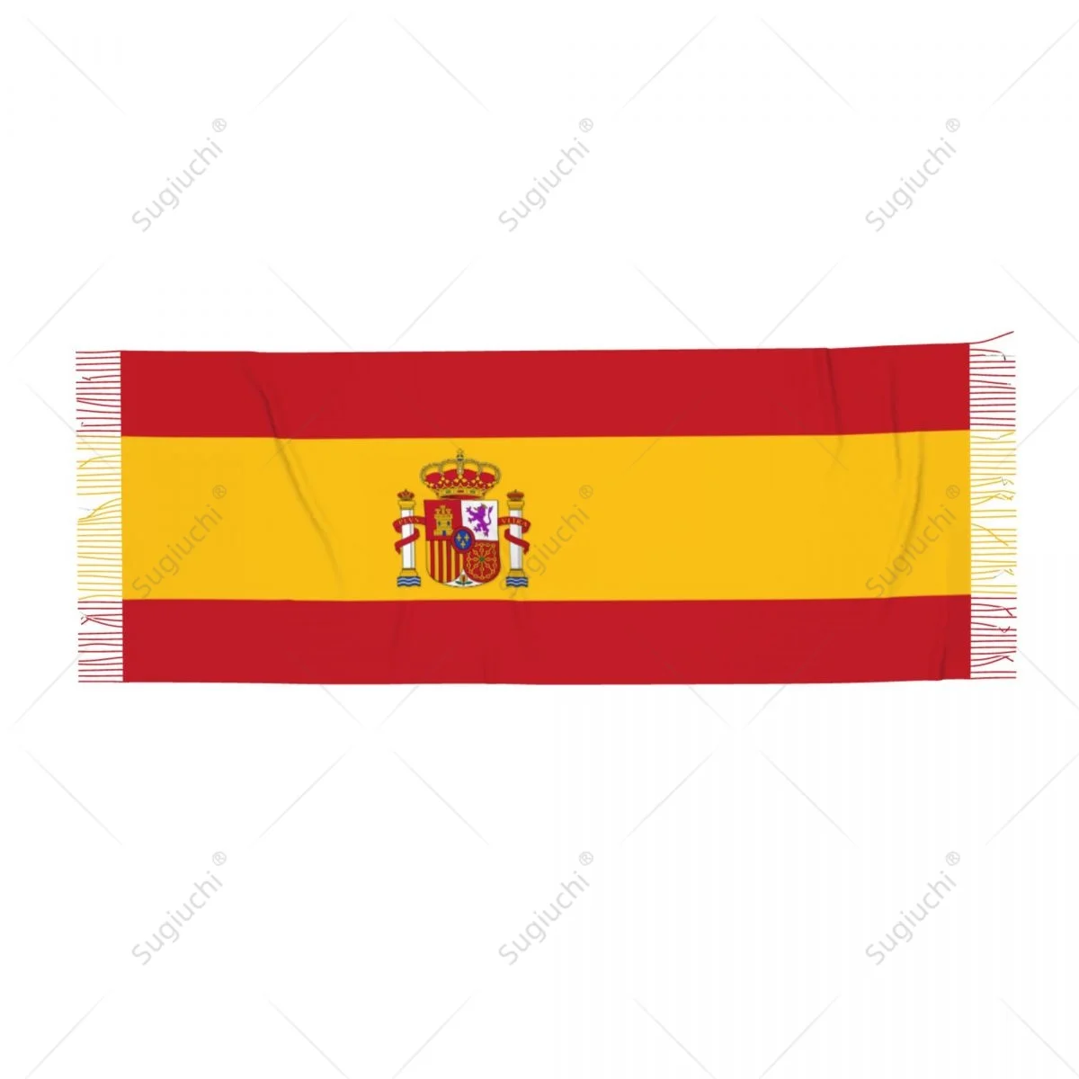 Spain Emblem Flag Scarf Pashmina Warm Scarves Shawl Wrap Hijab Spring Winter Multifunction Unisex