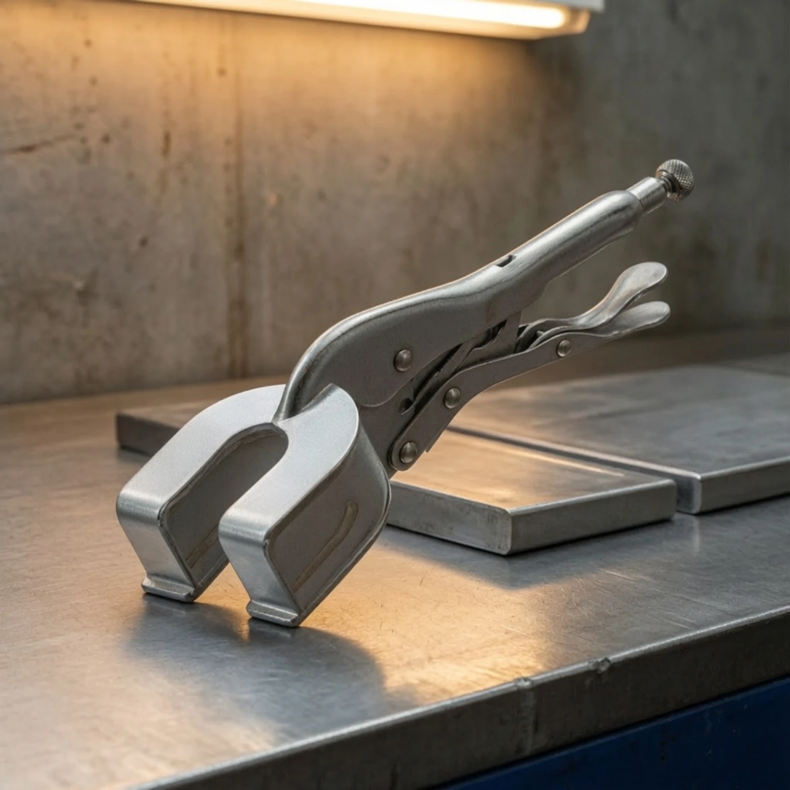 Locking Clamp with U-Jaw Adjustable Metal Metal-Joining Clamp Locking Pliers Long-Lasting Tool Versatile for Welders