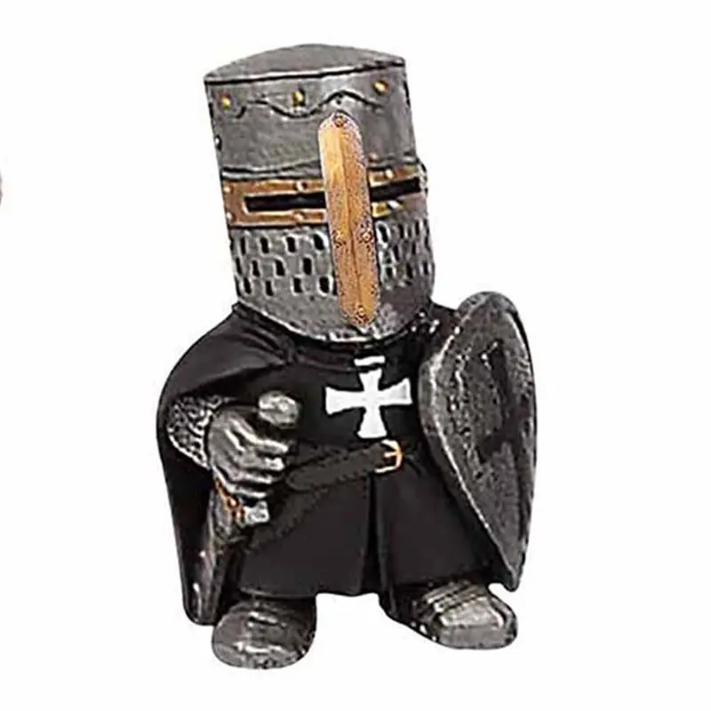 AEE4-Exquisite Knight Dwarf Guard, Garden Decorations,Knight Gnomes Guard,Garden Statue Garden-Art Figurines Ornaments