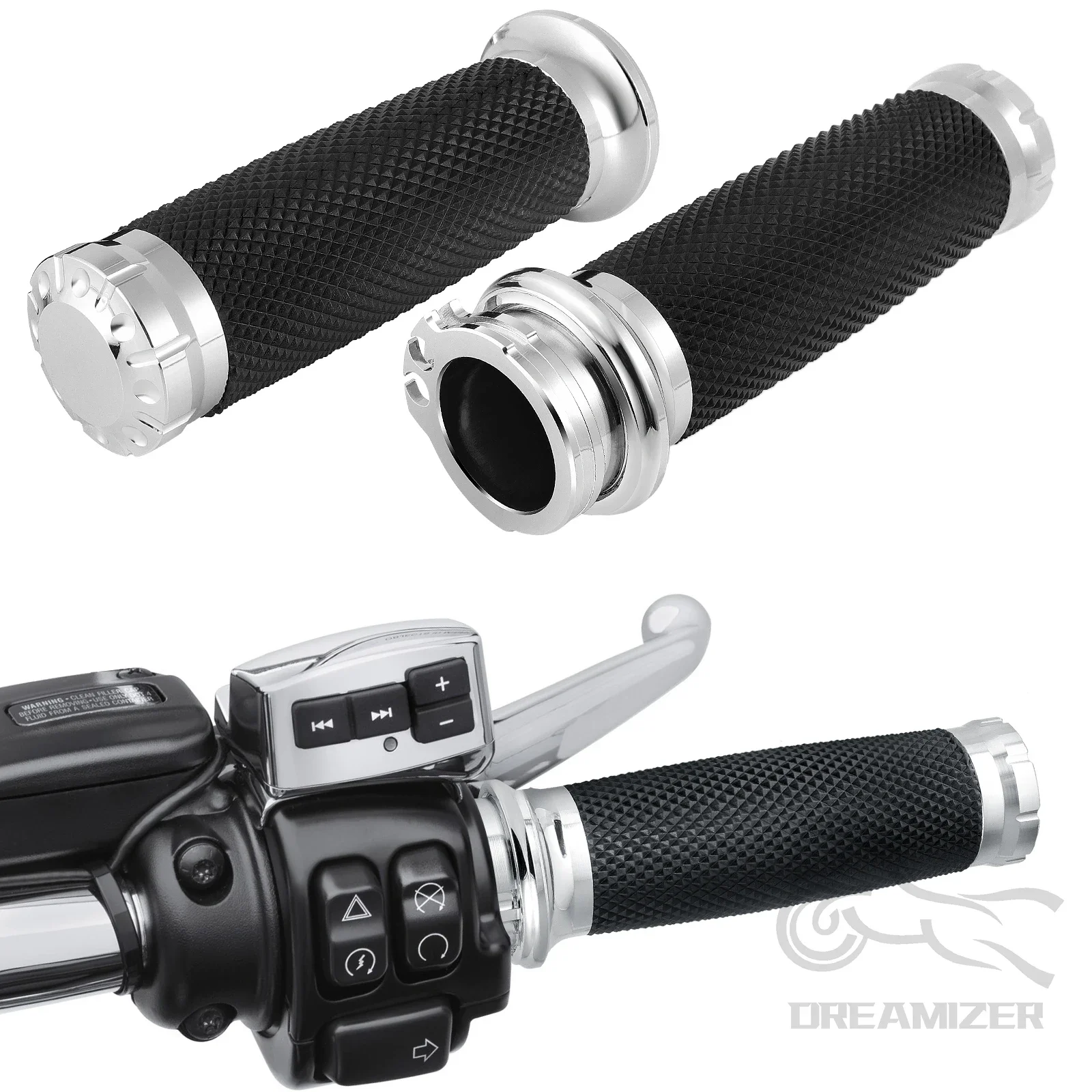 1" Lenkergriffe für 25-mm-Lenker, universell passend für Harley Touring Dyna Softail Sportster 883 1200