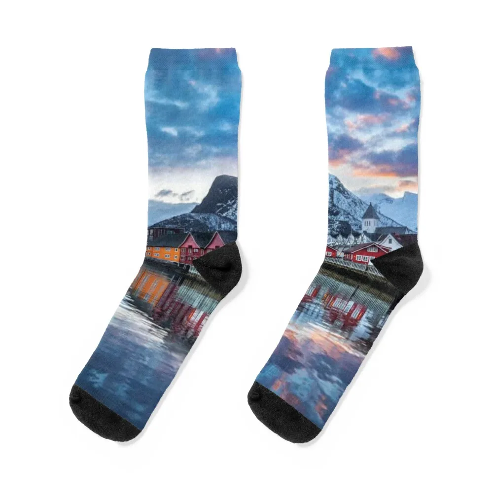 

Svolvr The Heart Of Lofoten Socks Sports winter gifts hiphop Socks For Men Women's