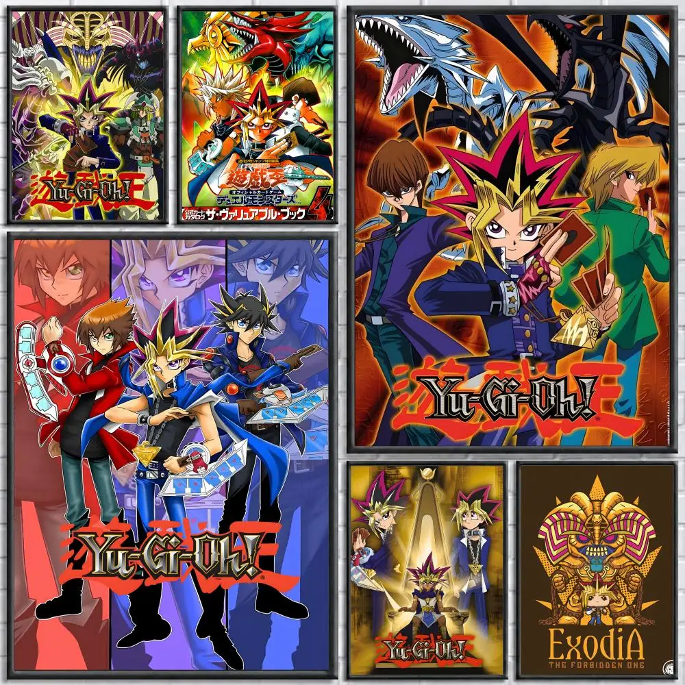 Anime Yu Gi Oh Poster Self-adhesive Art Waterproof Paper Sticker Coffee House Bar Room Wall Decor