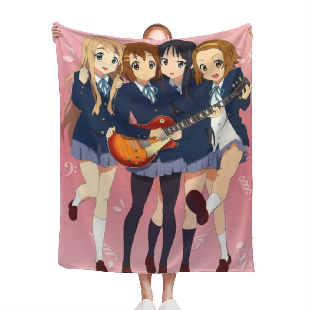 Japan Kawaii New-K-ON! Flannel Soft Warm Throw Blanket Bedding Sofa Cover for Girls Gift