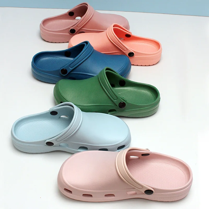 Unisex Clinic Scrub Clogs Breathable EVA Pet Hospital Scrub Shoes Safe Slip Resistant Healthcare Service Worker Slippers  X03