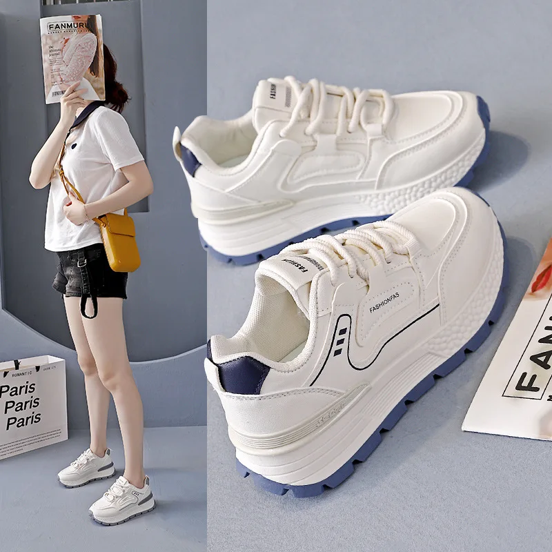Women Vulcanized Shoes Fashionable New Soft Sole Lightweight Student Korean Version Casual Sports Forrest Gump Shoes