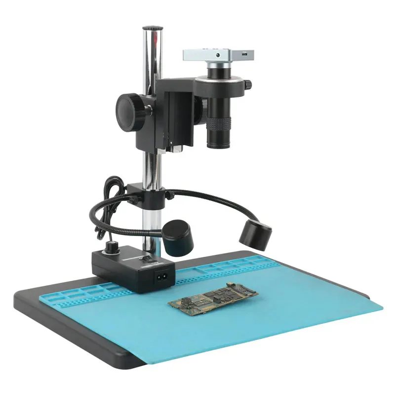 8.3MP 4K Electronic Digital Industrial PCB Soldering Video Microscope Camera 200X Long Focus Zoom High Coverage Lens Big View