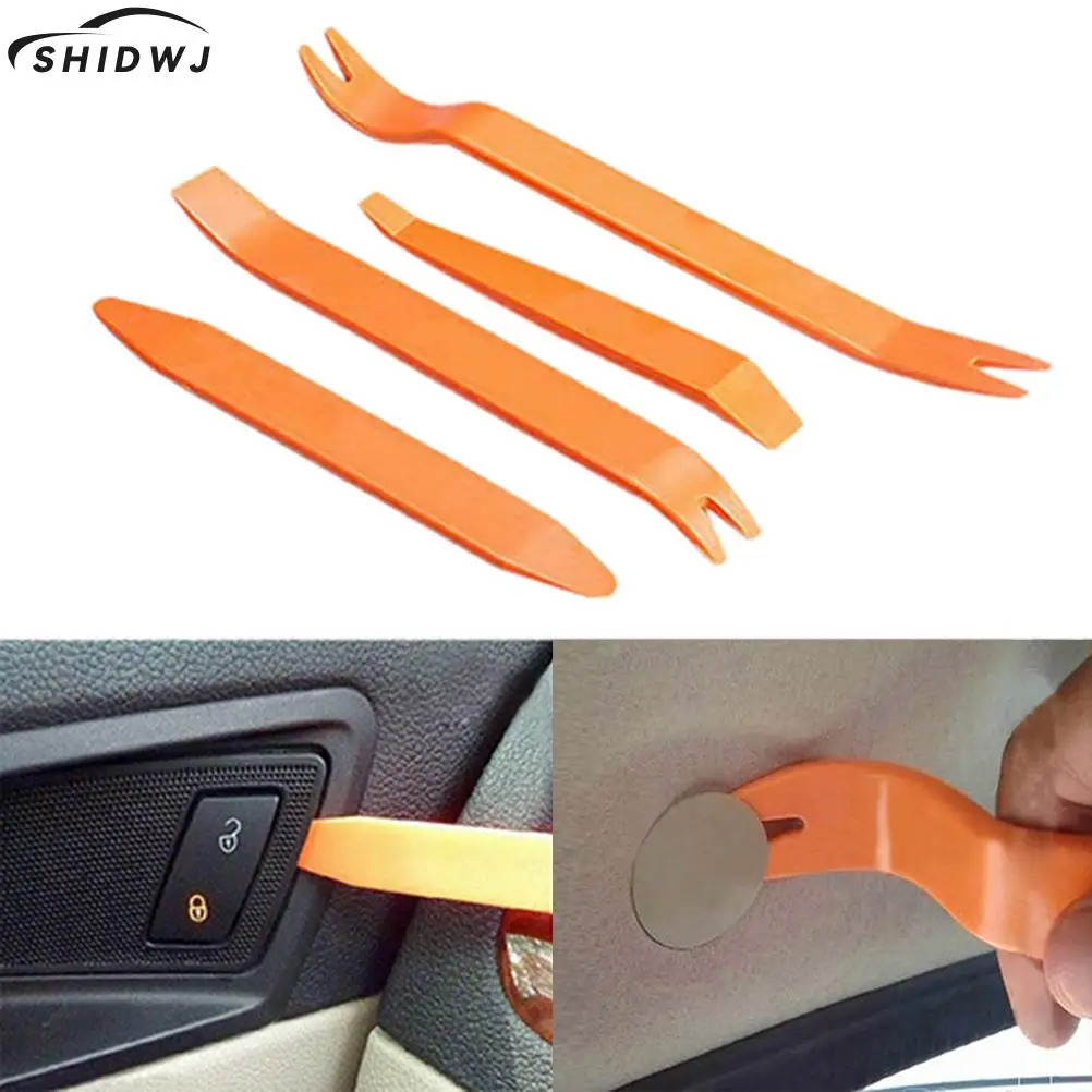 

4Pcs/Set Plastic Car Radio Door Clip Panel Trim Dash Audio Removal Pry Repairing Tools