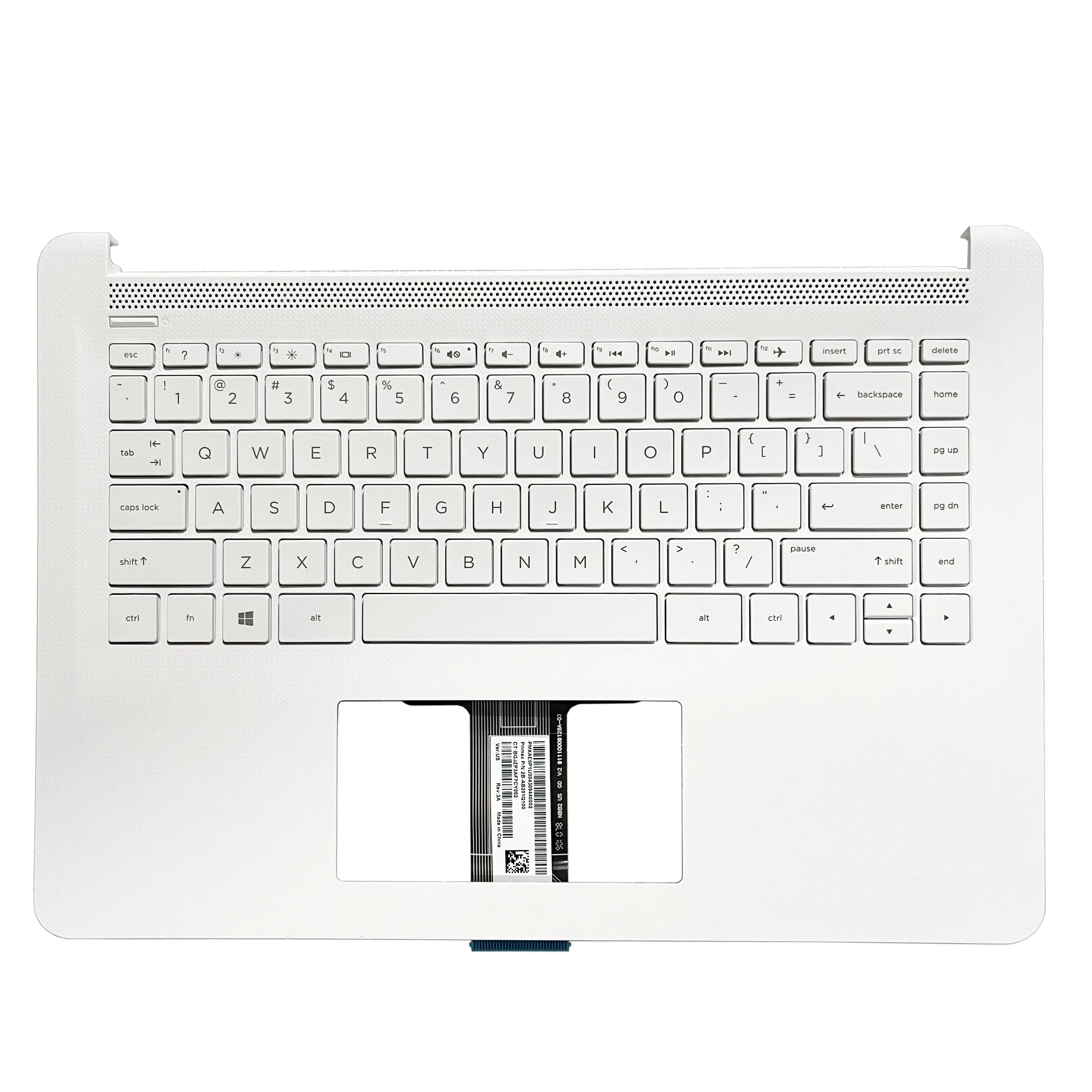 Original New US Keyboard for HP 14-BP TPN-Q189 Laptop Palmrest Upper Cover English keyboard replacement case White 929651-001