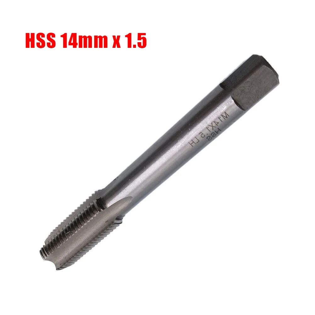 HSS 14mm x 1 5 Metric Tap with Left Hand Thread for M14 x 1 5mm Pitch 94mm Overall Length for Professional Use