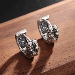 Retro Fashion Hip Hop Men and Women Skull Earrings Cool Punk Street Halloween Hypoallergenic Fashion Party Jewelry