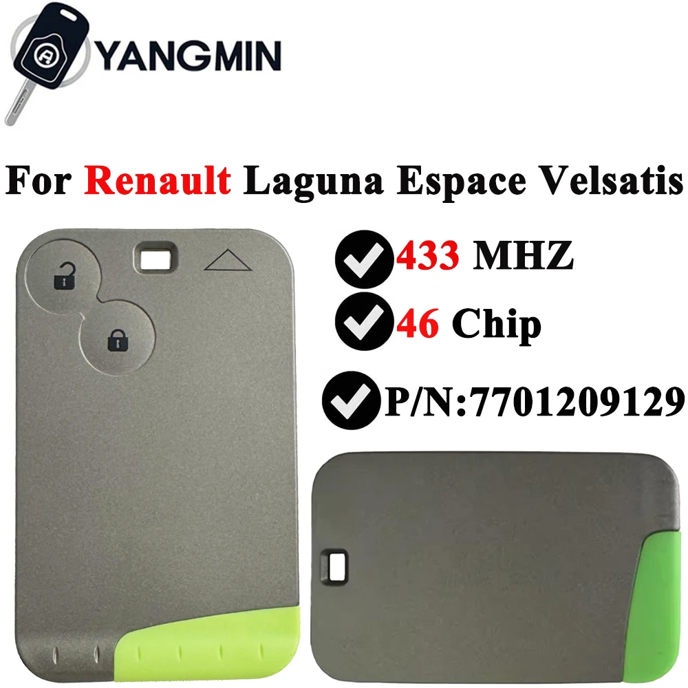 

YANGMIN Smart Remote Key Card Key for Renault Laguna Espace Velsatis 2001 2002 2003 2004 2005 2006 2007 2008 2009