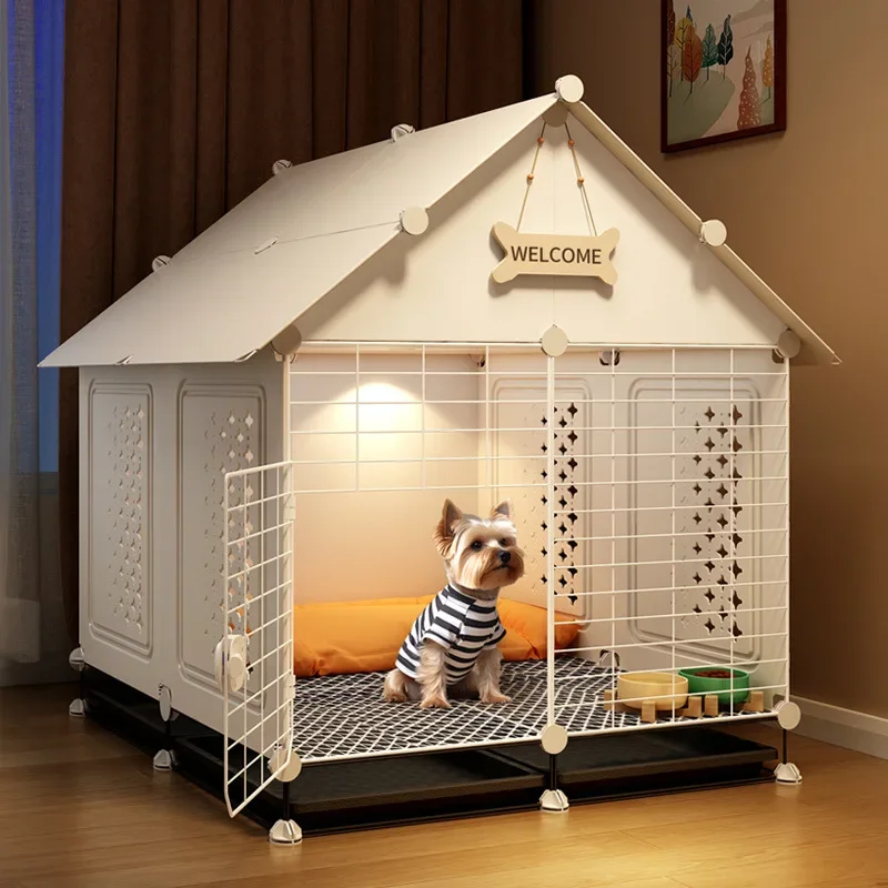 

Dog cage Small dog kennel One room, one living room, one bathroom Dog villa Indoor household with toilet Bichon Teddy only