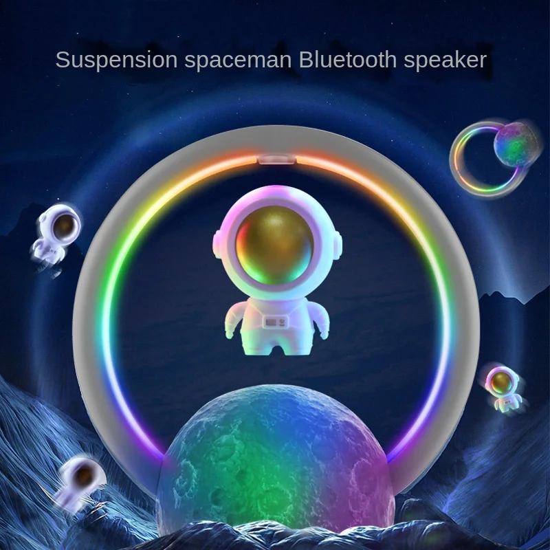 Astronauts creative RGB suspended astronauts bluetooth speakers wireless subwoofer furnishing articles birthday present