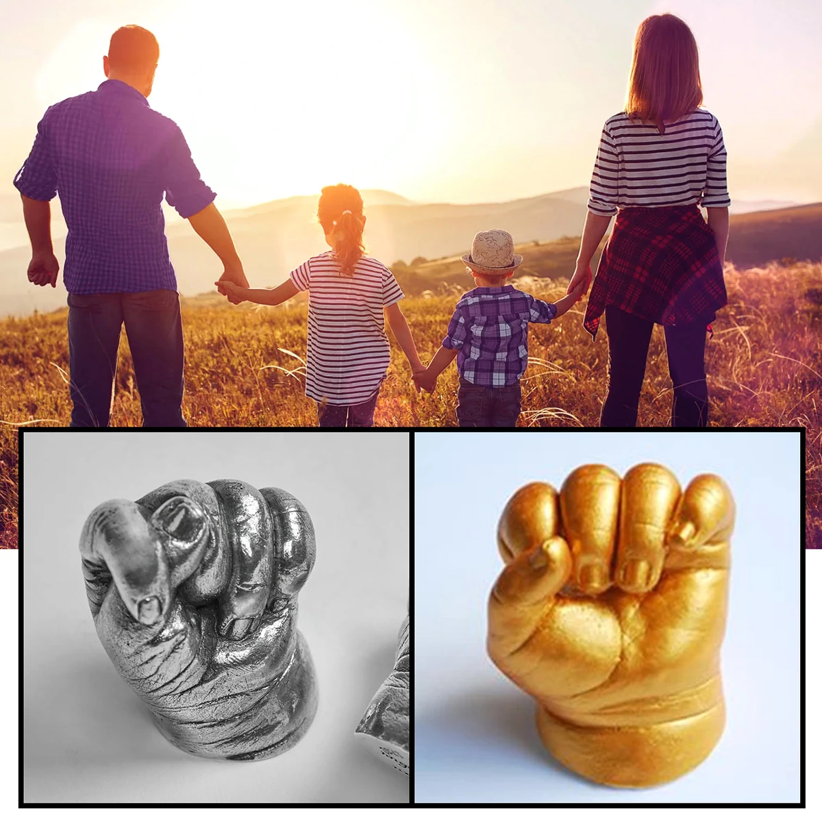 DIY Baby Souvenir Plaster Mould 3D Hand And Footprint Mold Couple Hand Cast Hand Cast Hand Hold Statue Wedding Home Decoration