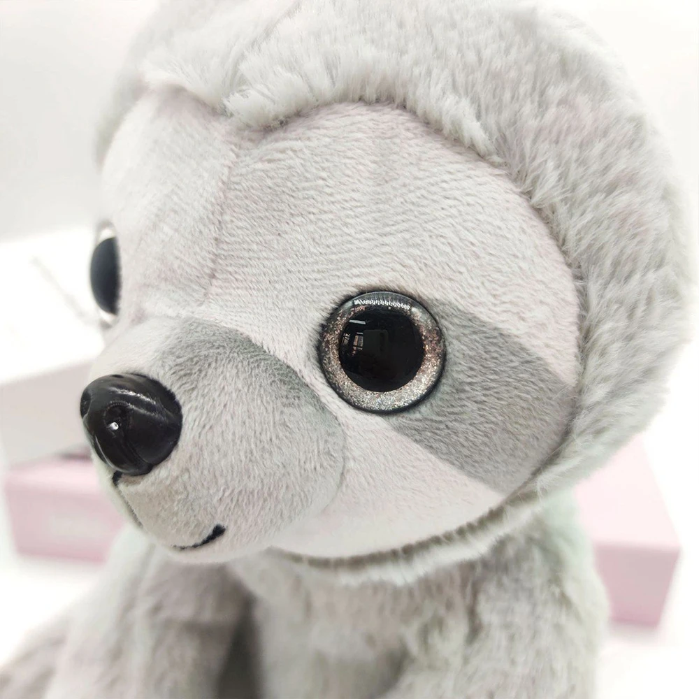 20CM Cuddly Sloth Plush Toy Big Eyes Soft Comfort Throw Pillow Grey Brown Koala Doll For Friends Christmas Birthday Gift