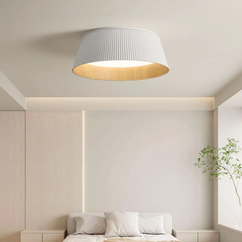 Spanish Designer Wood Grain Ceiling Pendant Lamp for Living Dining Room Bedroom Kitchen LED Ins