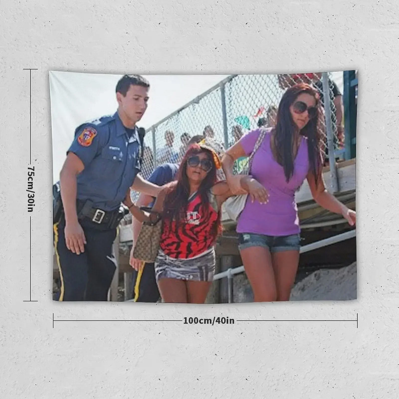 Snooki getting arrested on the beach Tapestry Decoration For Bedroom Bedroom Decor Nordic Home Decor Tapestry