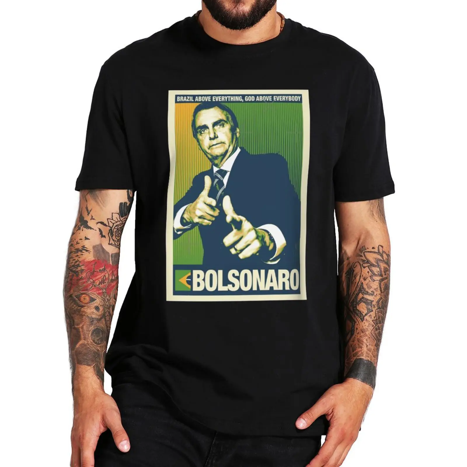 

Jair Bolsonaro President Of Brazil T Shirt 2022 Brazil President Election Brazilian Patriot T-Shirt For Men Women 100% Cotton