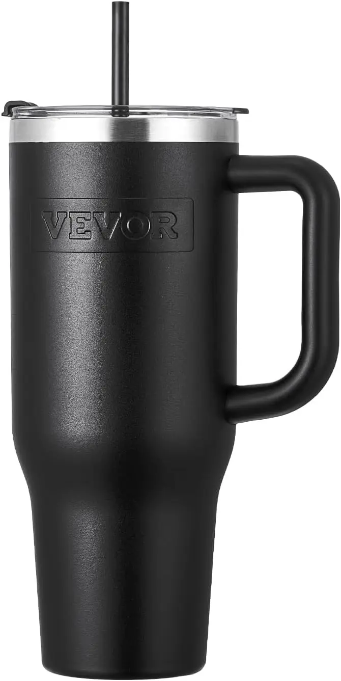 

40 oz Insulated Water Bottle,Stainless Steel Sports Coffee Cup with Lid,Handheld Travel Coffee Mug Double Walled,Flask Leakproof