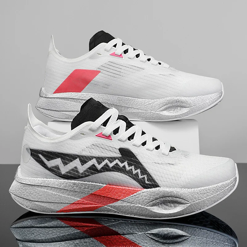 

2025 new full-length carbon plate running shoes for men and women, 2025 new student racing shock-absorbing sneakers for male tee
