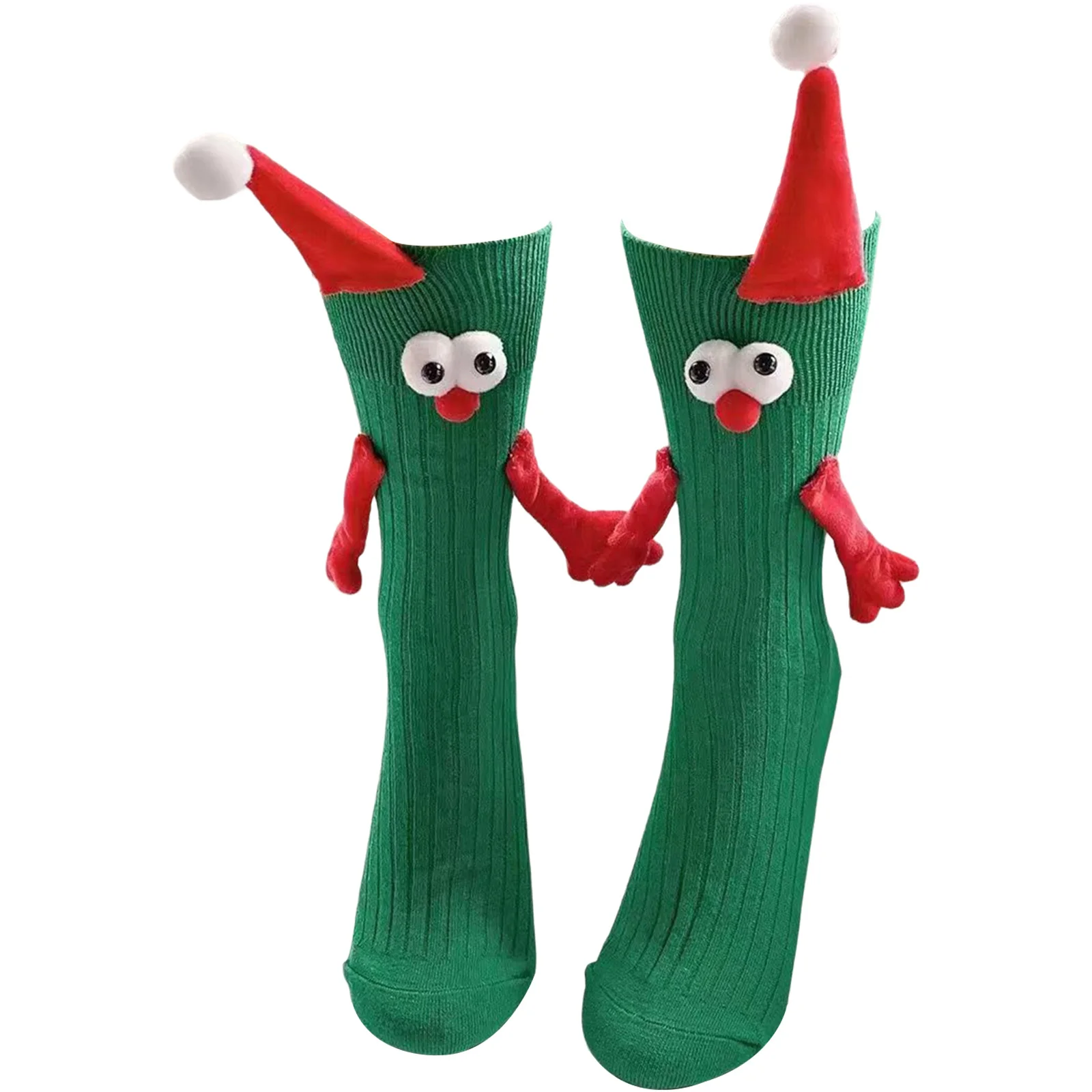 Simpatici calzini natalizi Calze natalizie Novità Calzini magnetici tenuti a mano per bambini adulti