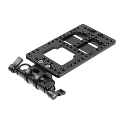 HDRIG 360 Degree Rotating 15mm Rail Blocks Clamp For DSLR Camera Rod Supporting System C2651