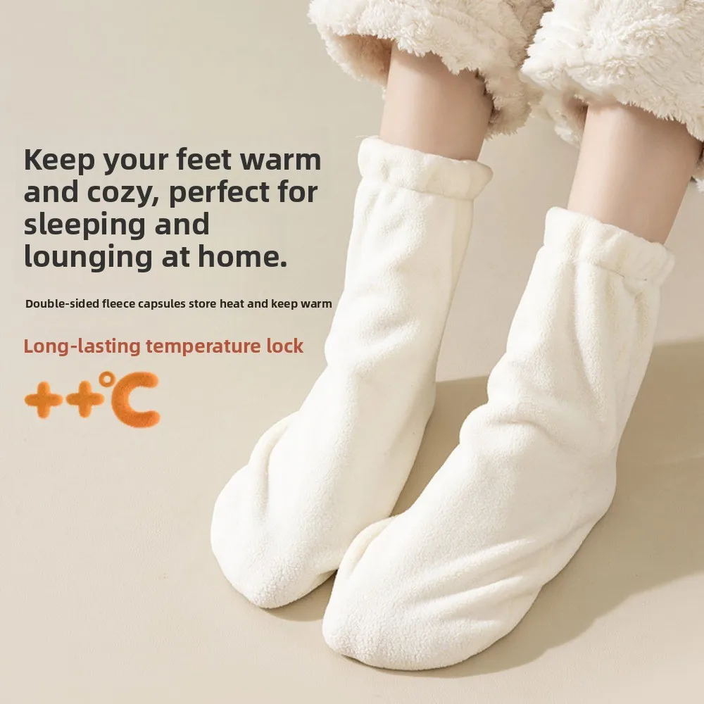 

Cute Plush Fleece Sleep Socks Warm Soft Foot Protection Loose Socks Hosiery Thicken Winter Floor Socks Puerpera