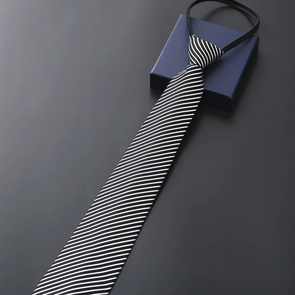 Professionelle Herren-Krawatte mit Reißverschluss, 8 cm, für Business, formelle Anlässe, Arbeit, Mode, Herren-Krawatte für Meetings, Hochzeiten, Alltag. – Detail 4