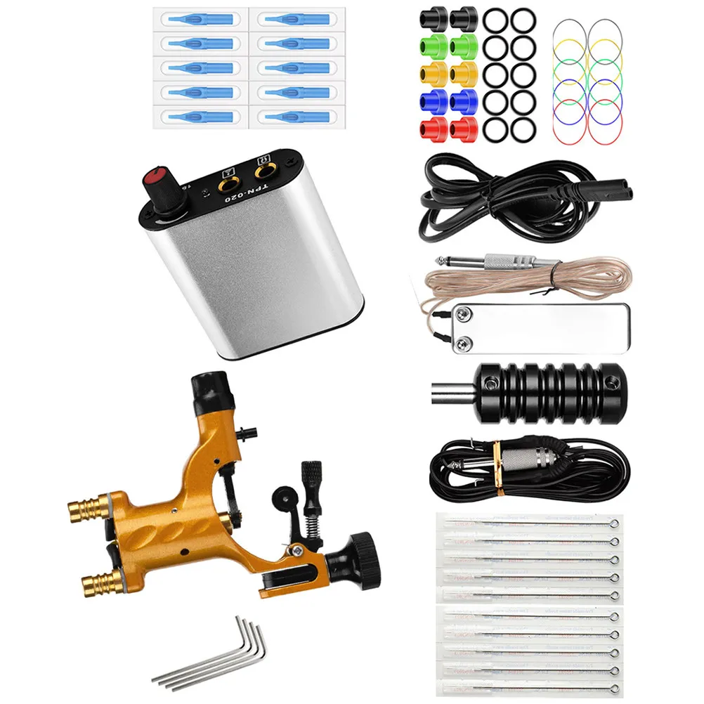 

1Set Professional Tattoo Machine Kit Lightweight Portable Rotary Tattooing Set with Stable Power Output for Artists and