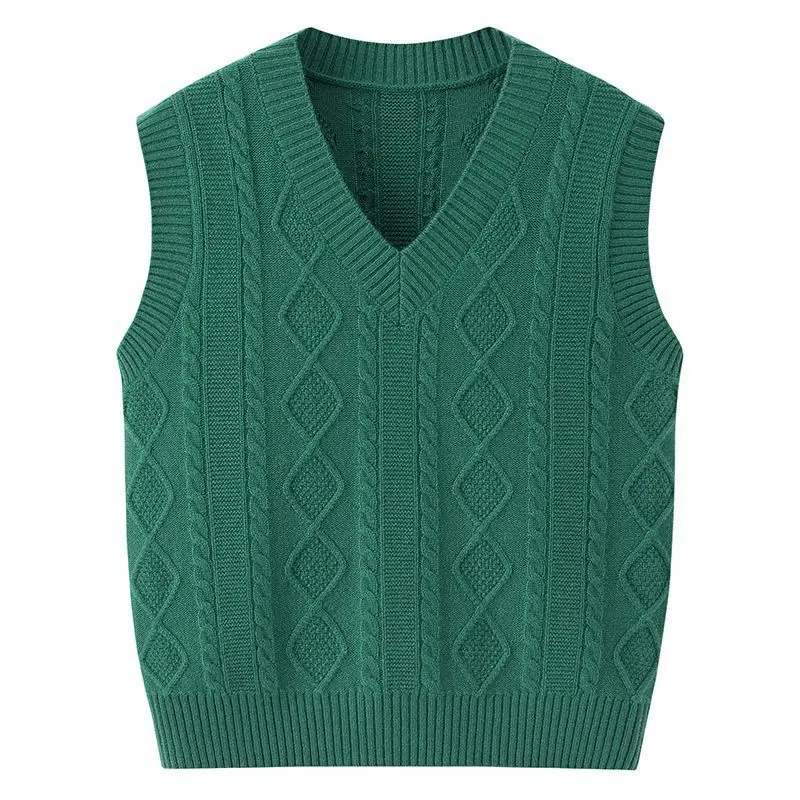 

Solid Color Slim Fit Knit Vest Pullover Sweater Cardigan for Women Men Size 80-200lbs