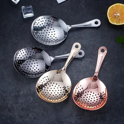 304 Stainless Steel Julep Cocktail Strainer Shaker Bartender Wine Drink Ice Cube Filter Professional Barware Bar Accessories