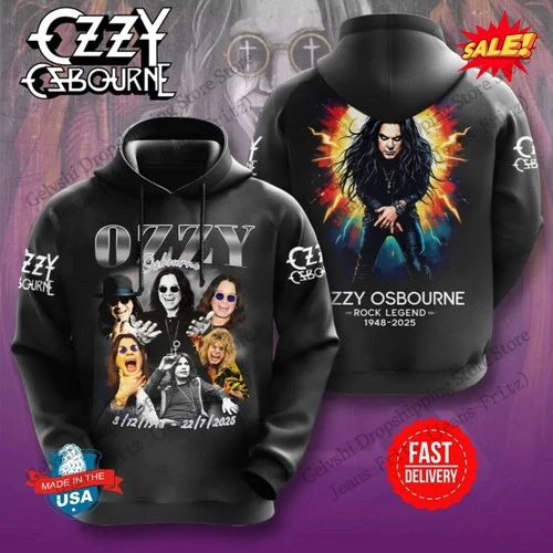Rock Band Ozzy Osbourne 3d Print Hoodie Men Women Fashion Hoodie Sweatshirt Outwear Coat Men Hoodies Winter Clothes Fan New 2025