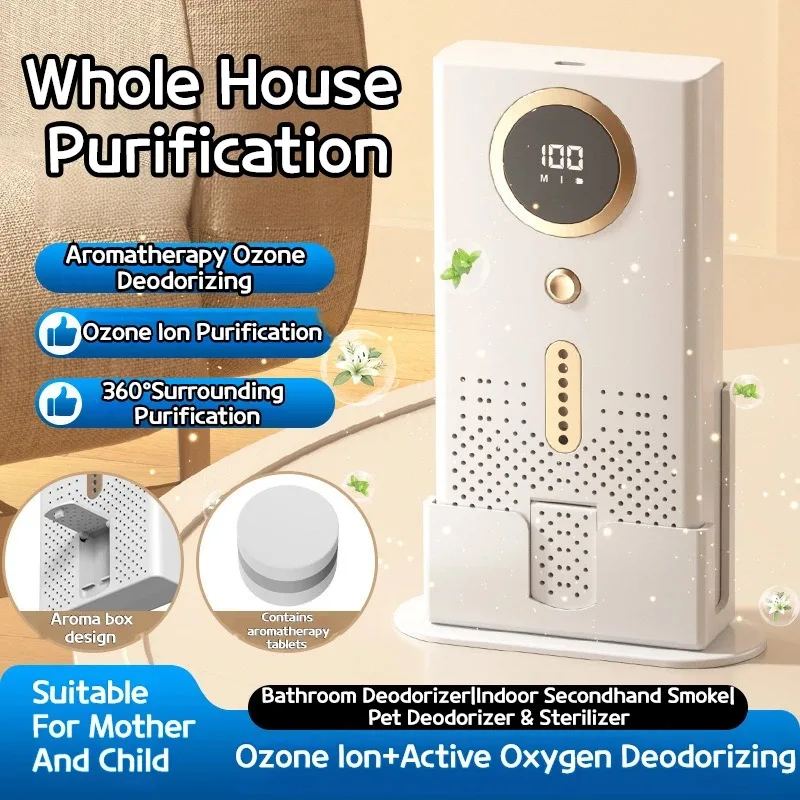 Ozone Generator Air Purifier for High Efficiency Desktop Bedroom Fridge Deodorizer Formaldehyde Removal Purification