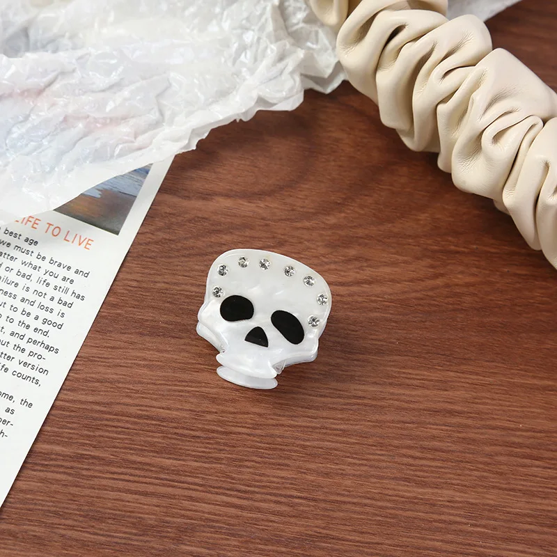 1 Stück Halloween-Haarspange mit Klaue, Kürbis-, Geist- und Fledermausmotiv, kleiner Geist, Totenkopf, personalisiertes Haaraccessoire für Hochsteckfrisuren am Hinterkopf – Detail 7