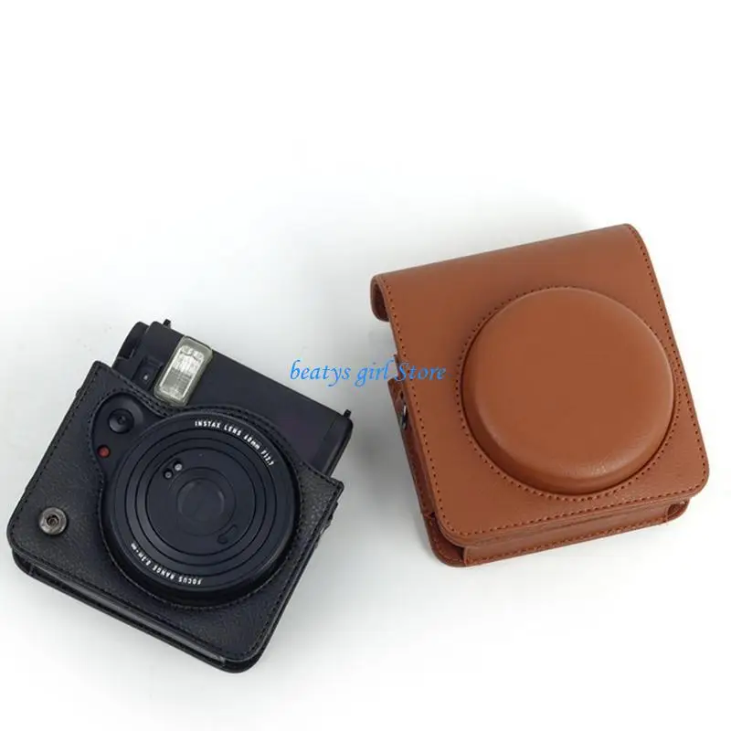 

C7AB MultiFunctions Camera Bag, PU Leather Shoulder Camera Case Shoulder Bag Comfort Camera PU Bag for 99 Camera Pouches